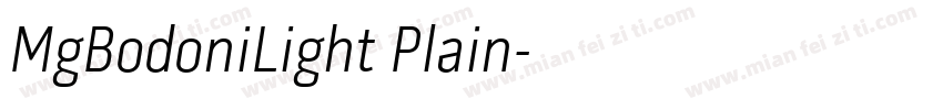 MgBodoniLight Plain字体转换